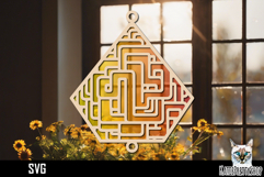 Suncatcher Car Charm SVG, Abstract Ornament SVG Product Image 1