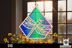 Suncatcher Car Charm SVG, Dragonfly Ornament SVG Product Image 1