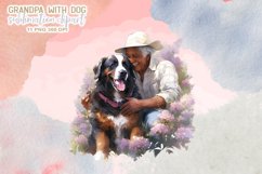 Grandpa with Dog Sublimation Clipart Product Image 3