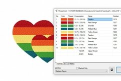 Choose Love LGBT Heart Machine Embroidery Design 2 sizes Product Image 3