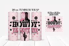 Howdy Valentine Valentine's Day Love Tumbler Wrap Product Image 2