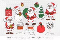 Jolly Santa Claus Clipart and Christmas Patterns Product Image 7