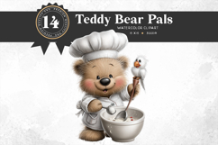 Baby Teddy Bears in Jobs Clipart PNG Set Product Image 3