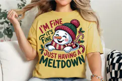 Funny Quote Cute Snowman Christmas PNG Designs Product Image 2