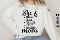 She is Mom Svg Design Product Image 2