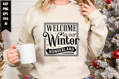 welcome to our winter wonderland Svg, Christmas Svg Designs Product Image 3