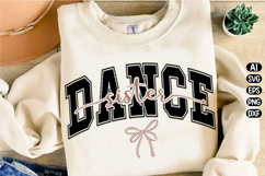 Dance Sister Bow Coquette Dance Svg Design Product Image 2