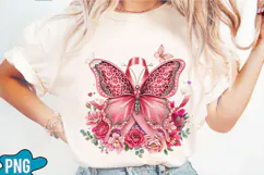 Breast Cancer Butterfly Sublimation Product Image 1