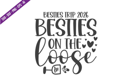 besties on the loose Svg Design Product Image 1
