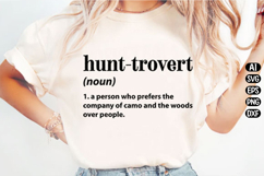 Hunt-Trovert Definition Funny Hunting Svg Design Product Image 2