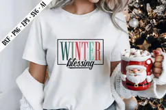 Winter Blessing Svg, Christmas Svg Designs Product Image 2