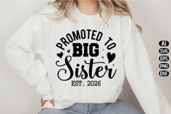 Promoted To Big Sister 2026 Svg Design Product Image 2