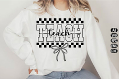 Coquette Bow Teach Svg Design Product Image 2