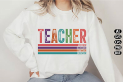 Retro vintage teacher Svg Design Product Image 1