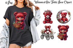 Whimsical Cute Teddy Bear Clipart Png Product Image 1