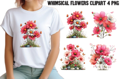Whimsical Flowers Clipart PNG Product Image 1