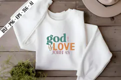 God Is Love Svg, Religious Svg, God Svg Design Product Image 3