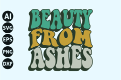 Beauty From Ashes Svg, Retro Christian Svg Product Image 1