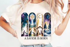 A Savior Is Born Christmas PNG Designs Product Image 2