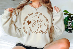 She is a Teacher Svg Design Product Image 1