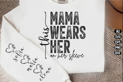 This Mama Wears Her Heart Svg Design Product Image 1