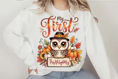 My First Thanksgiving Sublimation PNG Designs Product Image 3