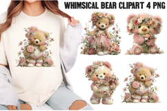Whimsical bear clipart Png Product Image 1