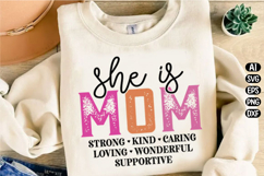 She Is Mom Mothers day Svg Design Product Image 2