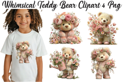 Whimsical Teddy Bear Clipart Png Product Image 1
