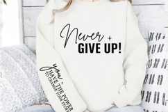 Never Give Up Positive Daily Affirmations Svg Design Product Image 2