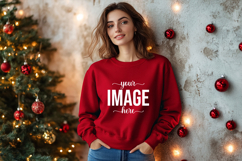 Christmas Sweatshirt Mockup, Christmas Baby Mockups Product Image 1