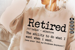 Retired Definition Funny Retirement Svg Design Product Image 2