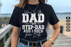 Father's Day Gift For Step Dad Cool Svg Design Product Image 1