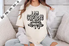 I Am Capable Worthy Enough Svg, Motivation Svg Designs Product Image 3