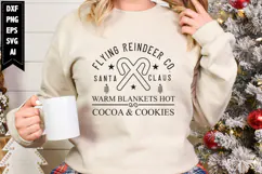flying reindeer co. santa claus warm blankets hot cocoa & co Product Image 2