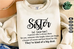 Sister Dictionary Sign Svg Design Product Image 3
