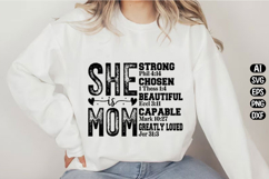 She Is Mom Svg Design Product Image 1