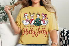 Christmas Goose Holly Jolly PNG Designs Product Image 2