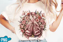 Breast Cancer with boxing gloves PNG Designs Product Image 3