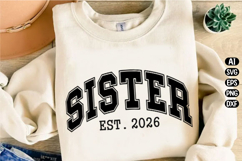 Sister Est date Sister Svg Design Product Image 3