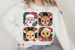 Santa Reindeer Gingerbread Snowman PNG Designs Product Image 3