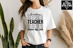 Elementary Teacher #love My Job Svg Cut Files Creative Art Product Image 1