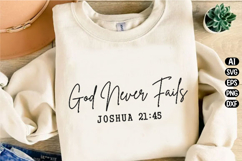 God Never Fails Trendy Christian Svg Design Product Image 1
