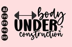 body under construction Svg, Workout Svg, Gym Svg Product Image 1