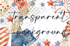 4th of July Watercolor Clipart Product Image 2