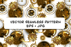 Seamless white pattern with gears Product Image 1