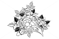 Bird Skull with Roses Product Image 1