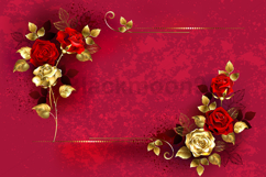 Jewelry rose corner frame Product Image 1