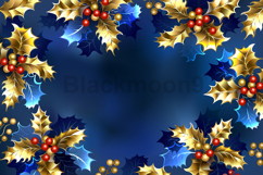 Background with golden holly Product Image 1