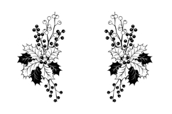 Symmetrical frame with outline holly Product Image 1